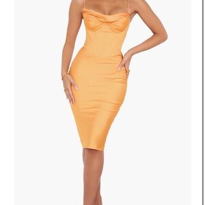 House of CB Vibrant Orange Dress